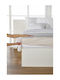 Living Home Super-Double Bed Sheet With Rubber Hugger 160x200+40cm Beige