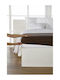 Living Home Σεντόνι Υπέρδιπλο με Λάστιχο 160x200+30εκ. Mahagoni
