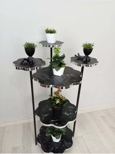 SteweHome Vază Decorativă Din Marmură Neagră Y90cm