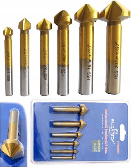 Falon-Tech Konkisches Bohrmaschine HSS mit Zylindrischem Bohrer Spitze für Metall 5-60mm
