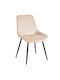 Bony Velvet Dining Chair Beige 51x58x87cm