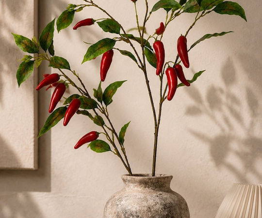 Κλαδι Πιπεριες Τσιλι 0x0x68cm Μονόχρωμο Evergreens