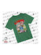 Kids T-shirt Green Labubu