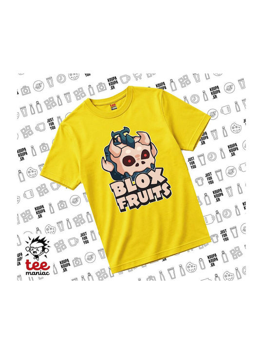 Kinderoberteile T-Shirt Gelb Roblox Blox Fruits