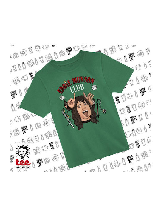 Stranger Things Kids T-shirt Green Eddie Munson