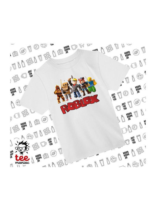 Koupakoupa Kinderoberteile T-Shirt Weiß Roblox ...