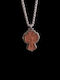 Wooden Pendant Cross with Metal Detail 5 x 3.1 cm