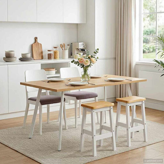 Bar Stools White 2 Pieces 40x29x63 cm