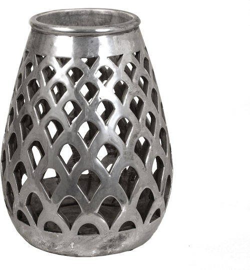 Laterne Keramik Silber