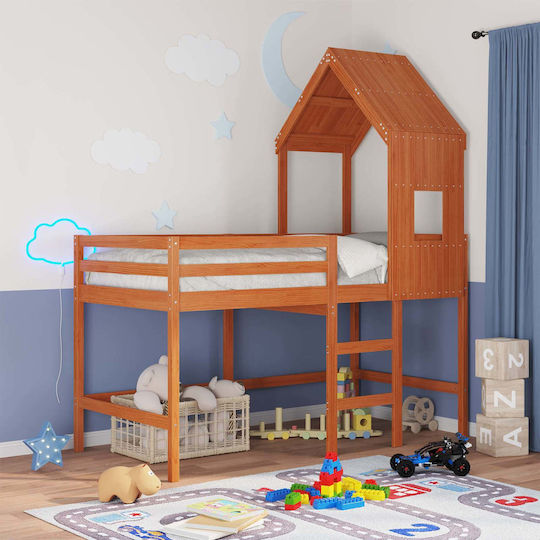 Pat pentru copii Cușetă Single cu Birou Maro pentru Saltea 90x190cm