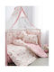 Vesta Home Set Baby Crib Sheets Cotton Pink 120x165cm 3pcs