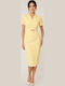Summer Midi Wrap Dress Yellow