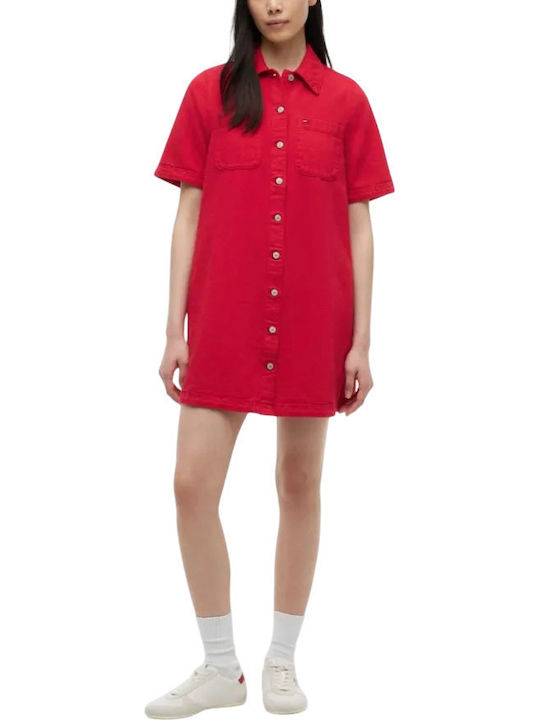 Tommy Hilfiger Denim Kleid All Day Rote