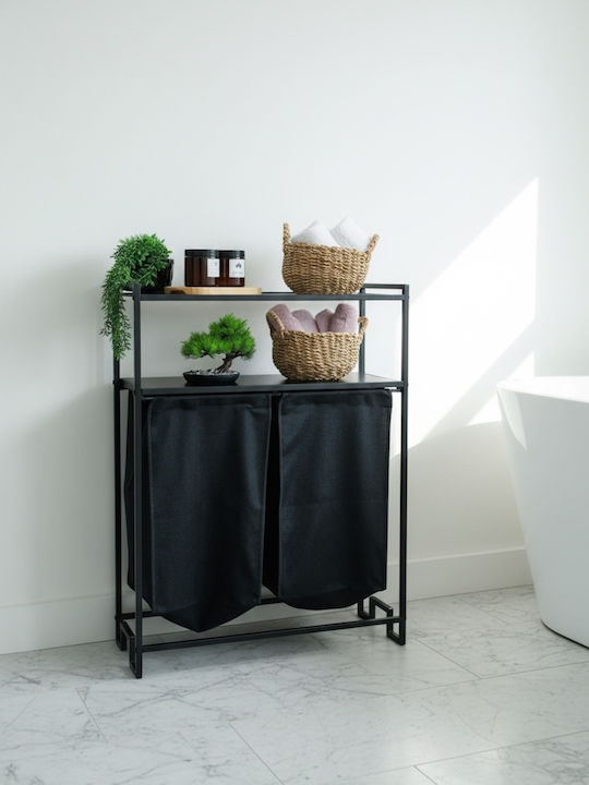 SteweHome Coș de Rufe Metalic 70x45x35cm Negru