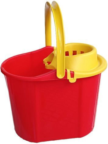 Nektarplast Mop Bucket with Wringer Plastic Capacity 18lt Red