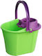 Nektarplast Mop Bucket with Wringer Plastic Capacity 18lt Green