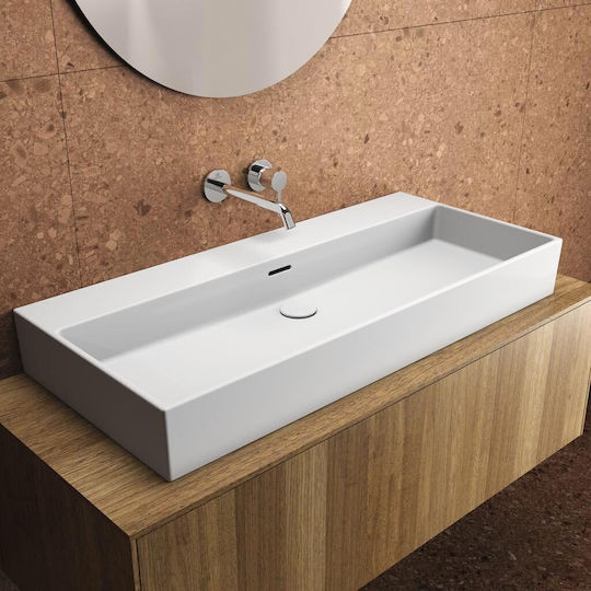 Ideal Standard Einbau Badezimmerwaschbecken Porzellan 100x45x12,5cm Weiß Glänzend