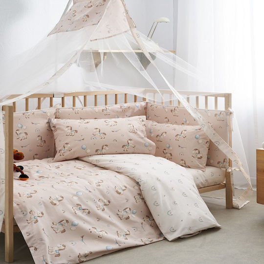 Vesta Home Baby Quilt Cotton Pony Pink 120x160cm