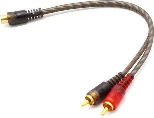 RCA кабел женски - 2x RCA мъжки 000303