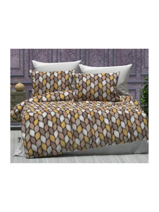 MayHome King Size Quilt Set 260x240cm Polycotton Geometric