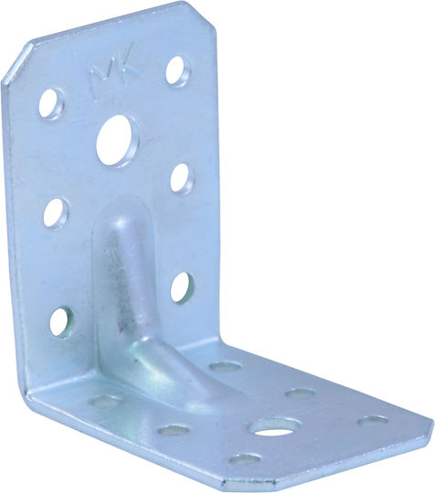 Ъглов рафт от метал в сив цвят 50x50mm