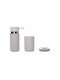 Sorema Metallic Silver Bathroom Accessory Set
