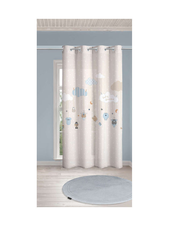 Saint Clair Perdea pentru copii Jimmy cu capse albastră 160x240cm