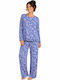 Benetton Sommerliches Damen-Schlafanzug-Set Blau