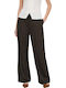Women's Fabric Trousers Chocolate Brown