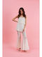 Women's Flared Pantaloons White