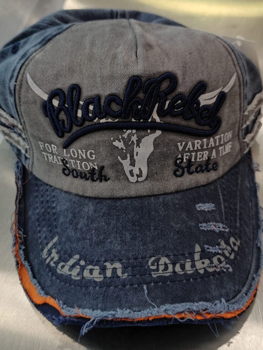 Jockey Cap Black Rebel Blue