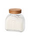 Glass Jar for Sugar Coffee Tea Cereals with Lid Brown 600ml 1 Piece