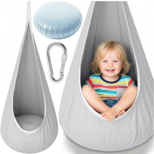 MalPlay Aufhängen Kinder Schaukel 70x150x28cm für 3+ Jahre Grau