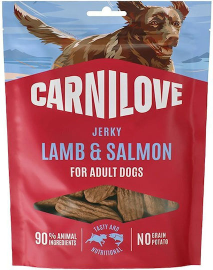 Carnilove Jerky Λιχουδιά Σκύλου χωρίς Σιτηρά με Κρέας, Αρνί και Σολομό 100gr