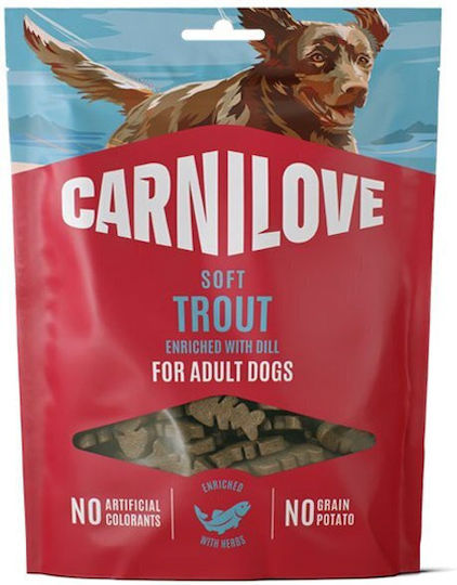Carnilove Gustare moale pentru câini fără cereale cu păstrăv 200gr