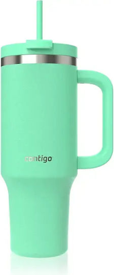 Contigo Handled Tumbler Thermos Stainless Steel 1.2lt Reef with Straw and Handle