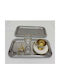 SteweHome Decorative Tray Metallic Rectangular 18x35cm 2 Pieces