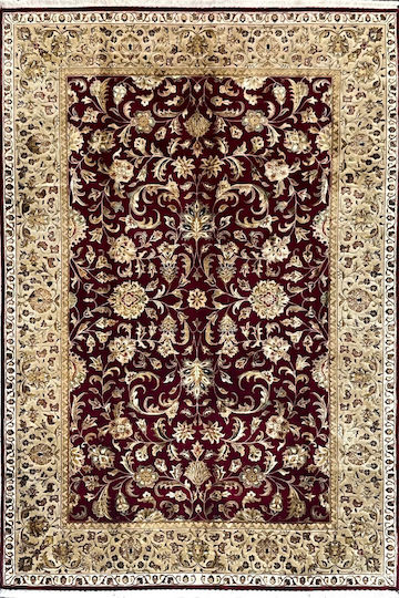 Koulis Family Handgefertigter Indian Jammu Wolle + Seide Wohnzimmer Teppich 301x206cm Handgefertigter Indian Jammu Wolle + Seide 24-242 301x206 Koulis Family Handgefertigter Indian Jammu Wolle + Seide Wohnzimmer Teppich 301x206cm Handgefertigter Indian Jammu Wolle + Seide 24-242 301x206