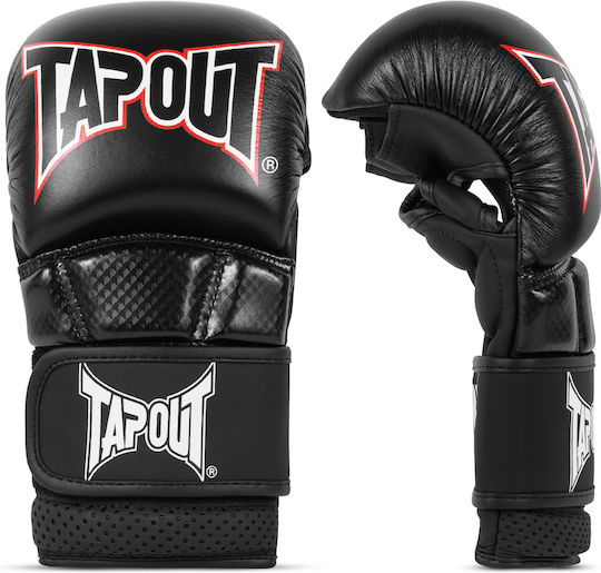 MMA Gloves Tapout Brawl MMA Sparring Gloves Black Red White