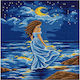 Stamped Embroidery Panel Woman Night At Sea