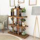SteweHome Ραφιέρα Γλάστρας Ξύλινη Καφέ 24εκ.