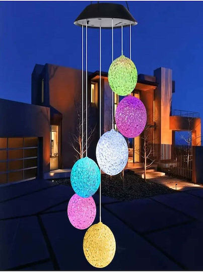 SteweHome Set of 6 Solar Ball Lights Red with Photocell