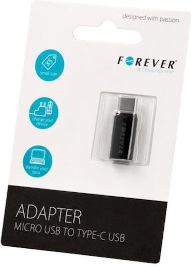 Forever FOR-8486 Μετατροπέας USB-C male σε micro USB female