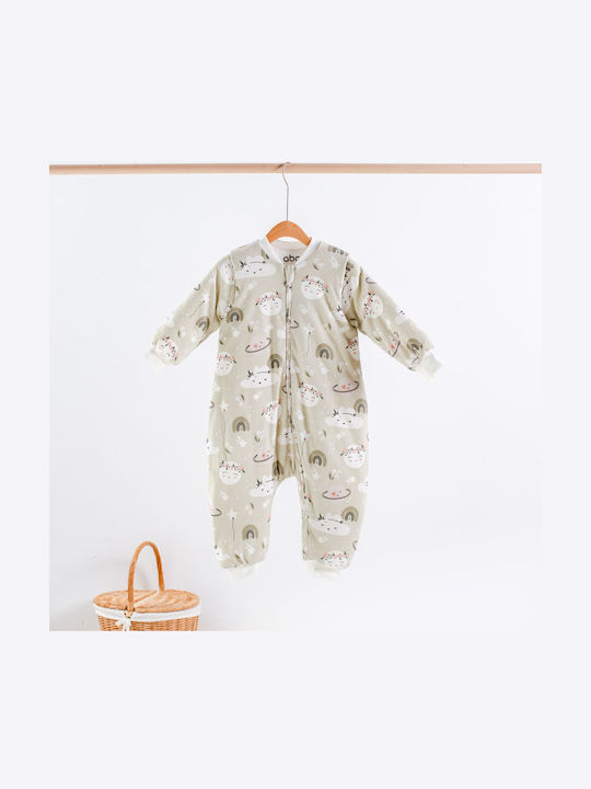 abo Spring Sleeping Bag with Legs Classic 1 Tog Moon and Cloud with Detachable Sleeves