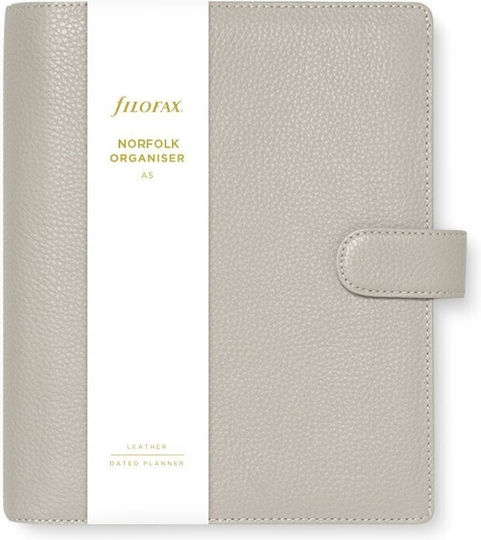 Filofax Organiser A5 Norfolk Taupe 022643 5059145481934