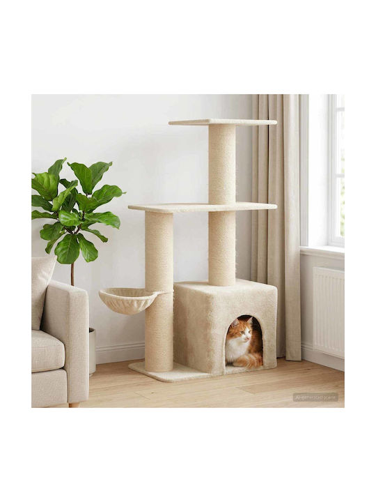 vidaXL Cat Tree Beige 87x43x133 cm vidaXL Cat Tree Beige 87x43x133 cm