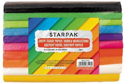 Starpak Χαρτί Γκοφρέ 10 Φύλλα 25x200εκ. Μαύρο