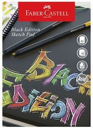 Faber-Castell Schwarz Edition Skizzenblock Rot Schwarz Papier A5 140gsm 40 Stück Wd897513 5017912001808