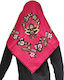 Island Women’s Large Headscarf of Traditional Cypriot Costume Burgundy Mark212 Burgundy