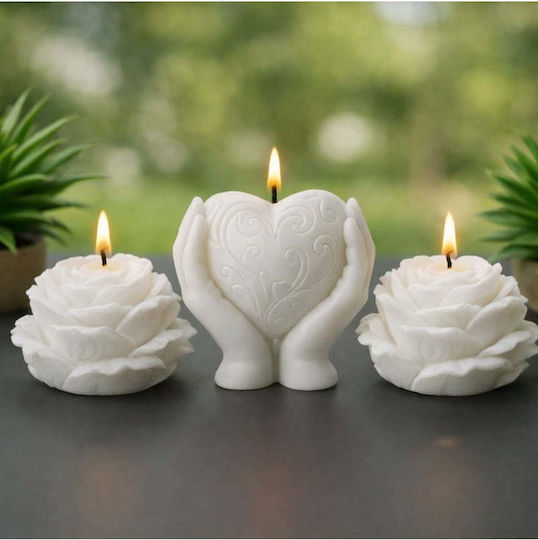 SteweHome Christmas Red Candle 10x10cm